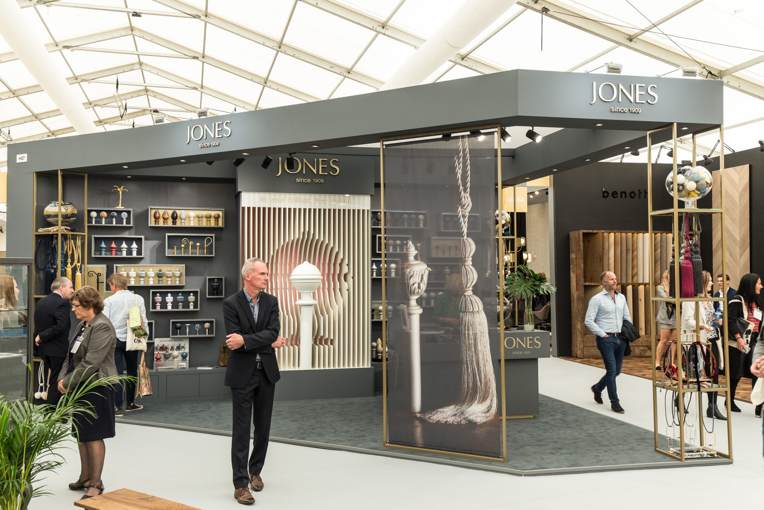 Jones Interiors Exhibition stand showing open layout